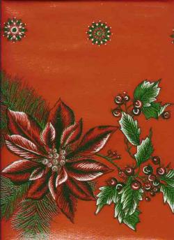 OIL CLOTH CHRISTMAS RED