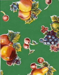 OIL CLOTH PEARS/APPLES GREEN